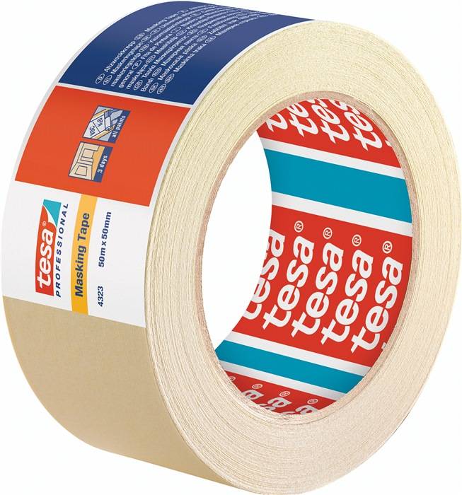 Kreppband 4323 leicht gekreppt hellbeige L.50m B.50mm Rl.TESA-0
