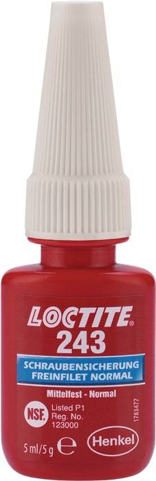 Schraubensicherung 243 5 ml mf.mv.blau NSF P1,NSF/ANSI 61 Flasche LOCTITE-0