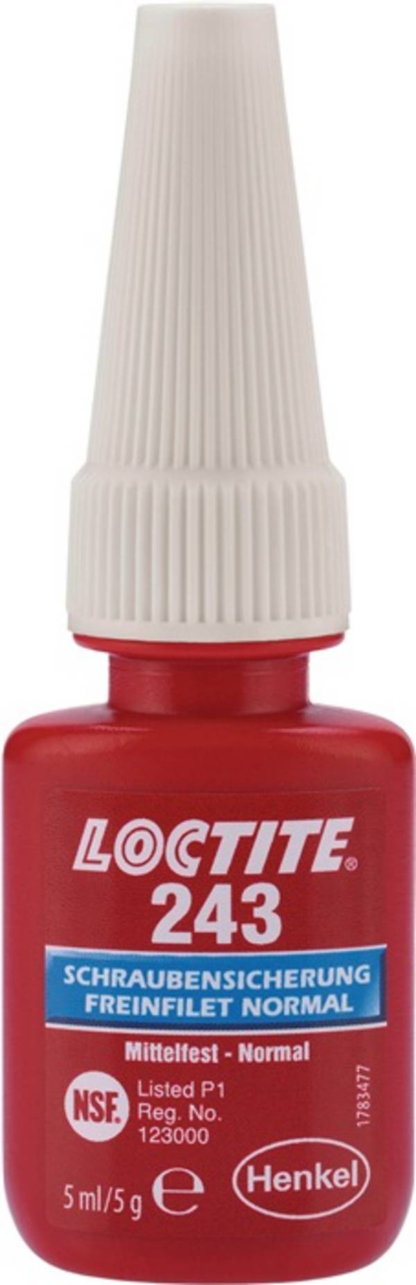 Schraubensicherung 243 5 ml mf.mv.blau NSF P1,NSF/ANSI 61 Flasche LOCTITE
