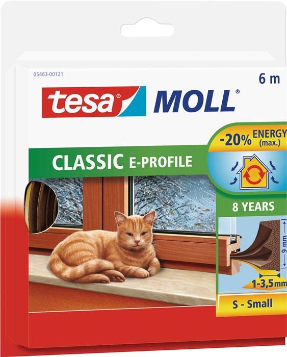 Fenster-/Türmoll tesamoll® 5463 B9mmxH4mmxL6m braun TESA-0