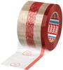 Verpackungsklebeband PP tesapack® 4190 farblos/rot L.66m B.50mm Rl.TESA