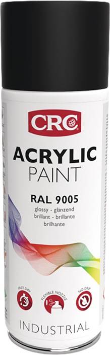 Farbschutzlackspray ACRYLIC PAINT tiefschw. glänzend RAL9005 400ml Spraydose CRC