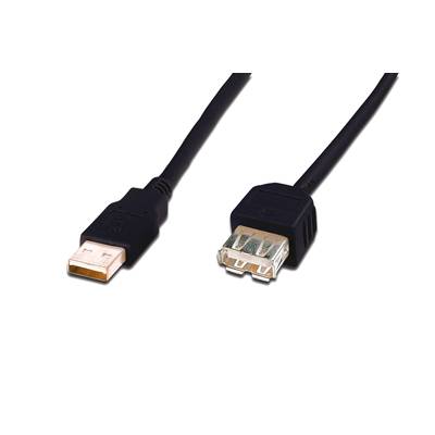 DIGITUS Verlängerungskabel USB2.0/A St/Bu 1.8m schwarz