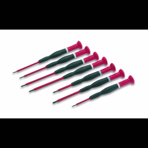 Cimco Cimco Werkzeuge Elektronik- u. Feinmechanik Schraubendreher-Set 7teilig Schlitz, Kreuzschlitz Phillips