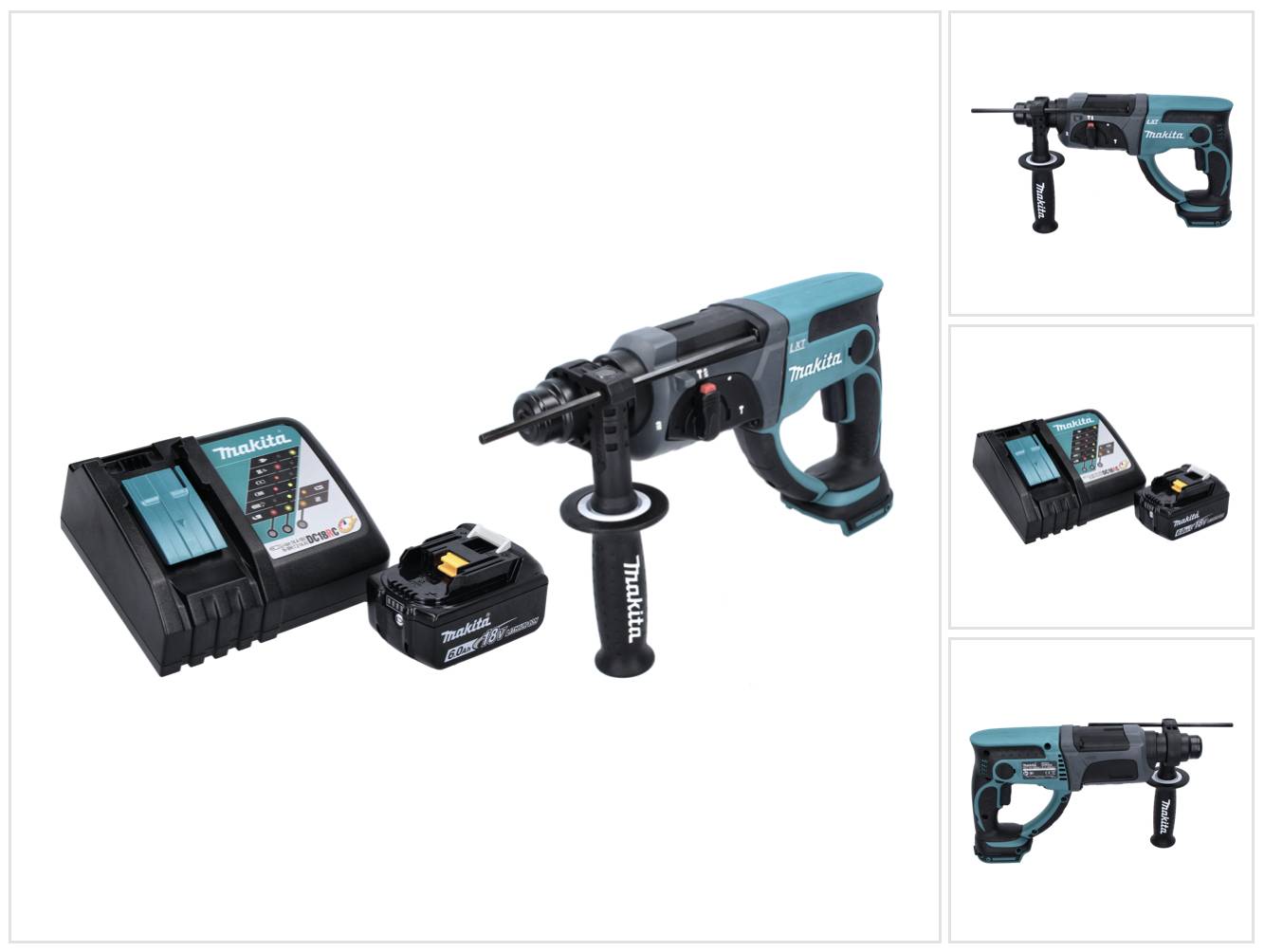Makita DHR 202 RG1 Akku Kombihammer 18 V 2,0 J SDS Plus + 1x Akku 6,0 Ah + Ladegerät-0