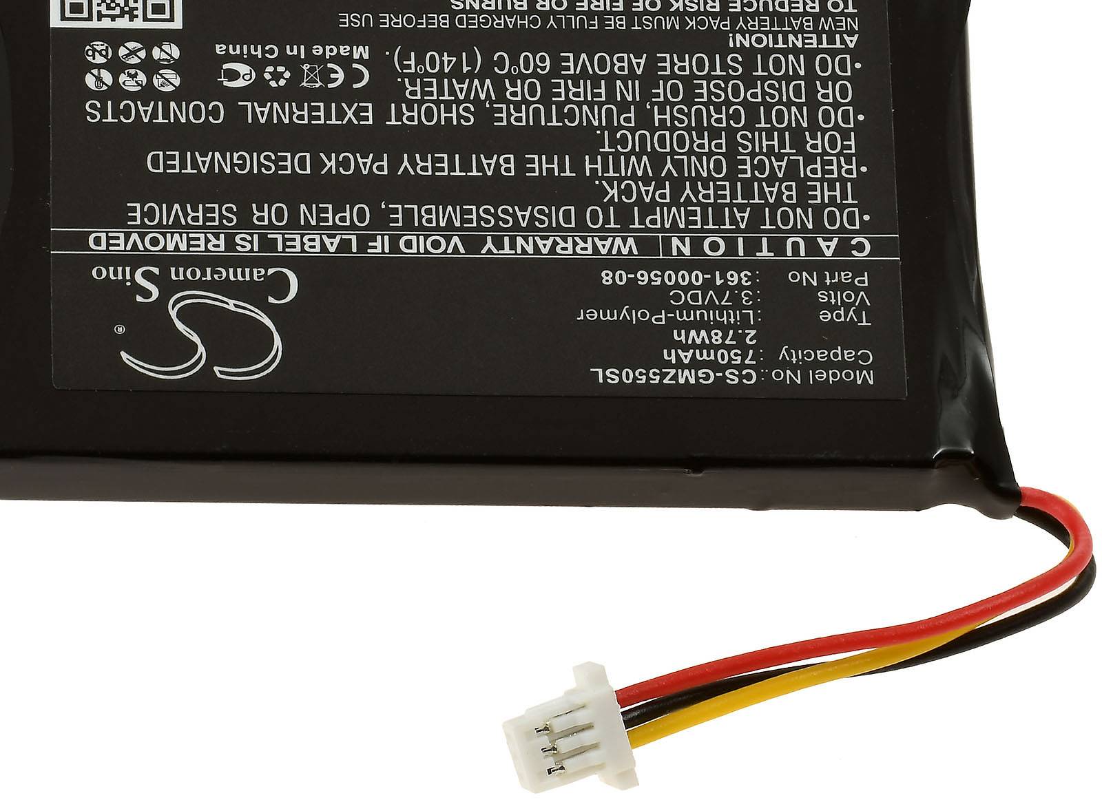 Akku passend für GPS Navigation Garmin DriveSmart 5, DriveSmart 55, Typ 361-00056-08 u.a., 3,7V, Li-Ion-2