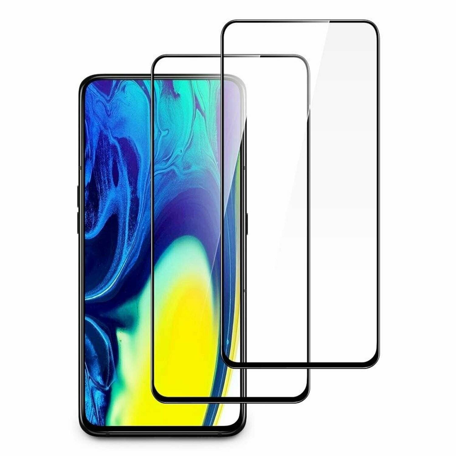 2 Stück 5D Full Screen Displayschutzfolie Schutz Glas kompatibel mit iPhone 11 Pro Curved Panzer Folie Vollständig Klebe-0