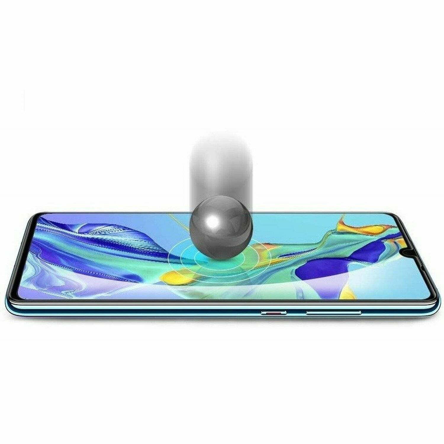 2 Stück 5D Full Screen Displayschutzfolie Schutz Glas kompatibel mit iPhone 11 Pro Curved Panzer Folie Vollständig Klebe-2