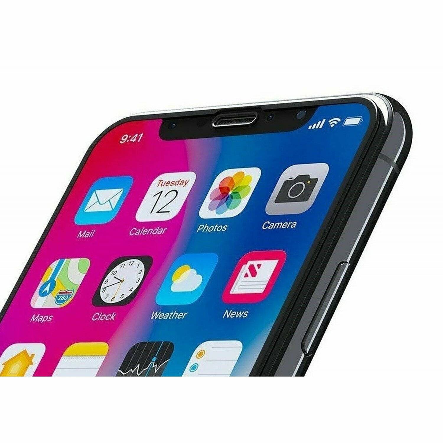 2 Stück 5D Full Screen Displayschutzfolie Schutz Glas kompatibel mit iPhone 11 Pro Curved Panzer Folie Vollständig Klebe-3