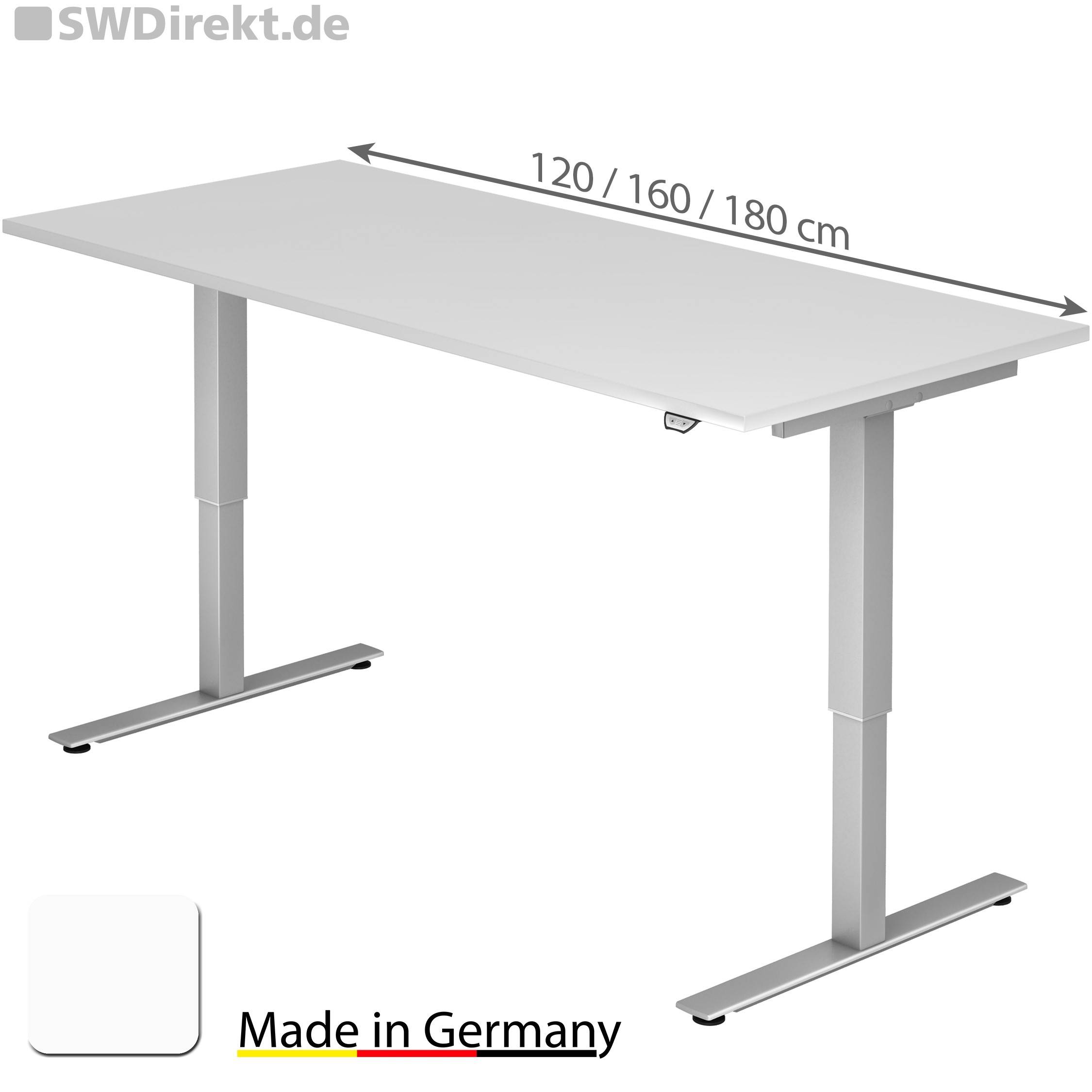 Hammerbacher Elektrisch höhenverstellbarer Schreibtisch, mit Memorysch