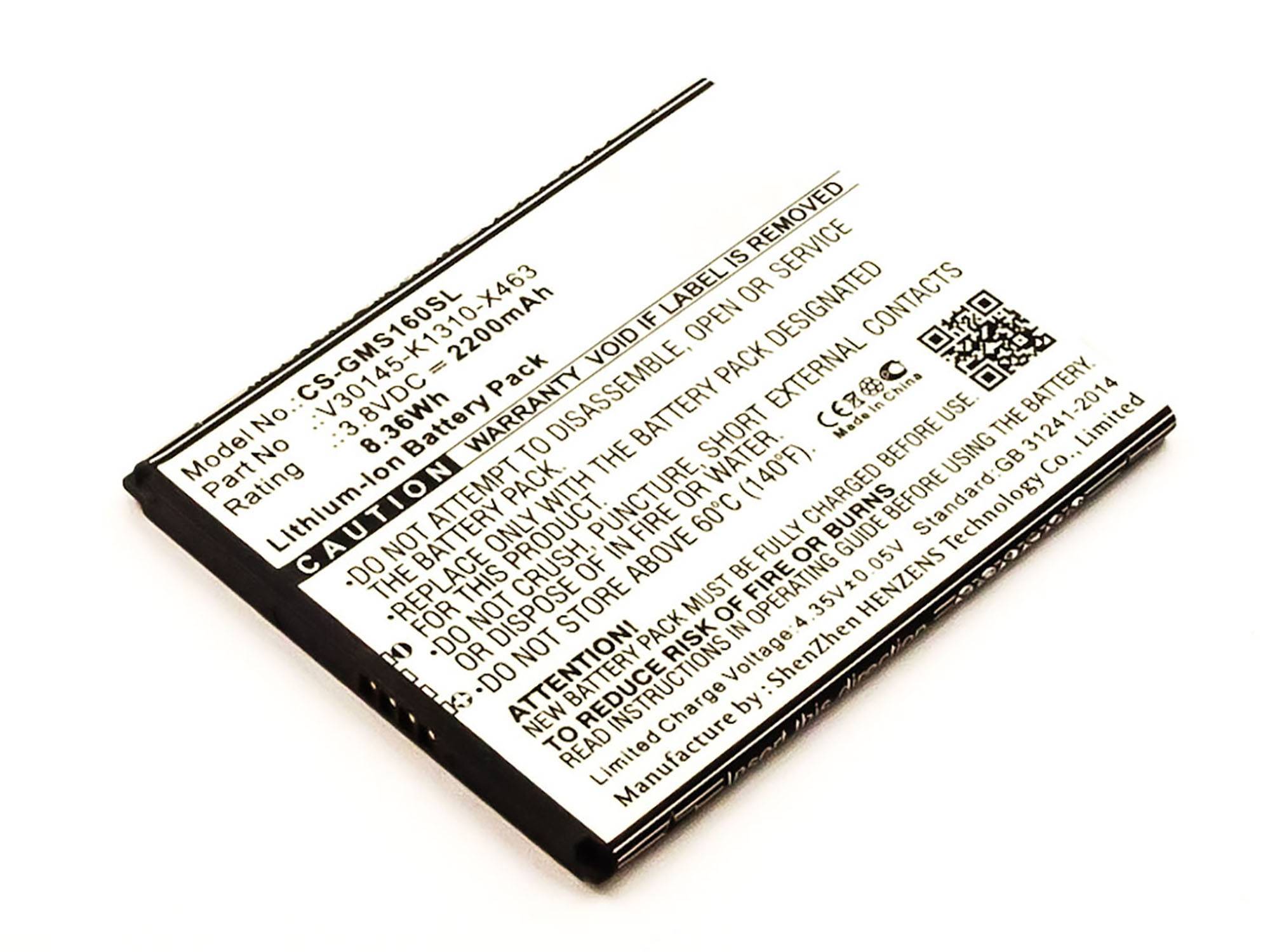 Akku für Gigaset V30145-K1310-X463 Li-Ion 3,8 Volt 2200 mAh schwarz-0