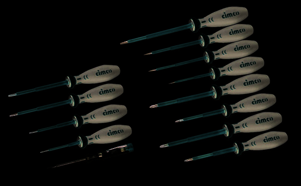 Cimco Cimco Werkzeuge VDE Schraubendreher-Set 13teilig Schlitz, Kreuzschlitz Phillips, Kreuzschlitz Pozidriv, Innen-TORX