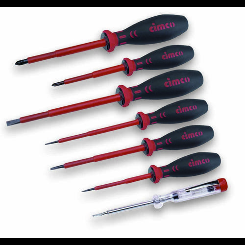 Cimco Cimco Werkzeuge VDE Schraubendreher-Set 7teilig Schlitz, Kreuzschlitz Phillips