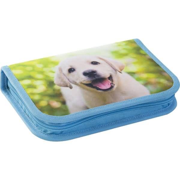 Schüleretui 42-teilig befüllt bunt Motiv Hund-1