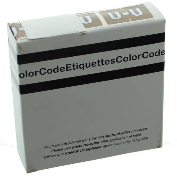 Color Buchstaben-Signale U (Farbsystem Leitz/Elba) braun VE=250 Stück-0