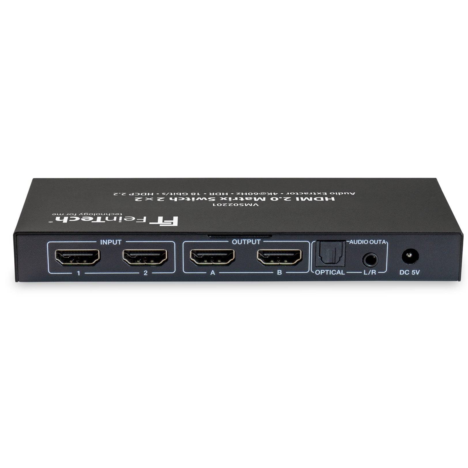FeinTech VMS02201 HDMI 2.0 Matrix Switch 2x2 mit Audio Extractor-1