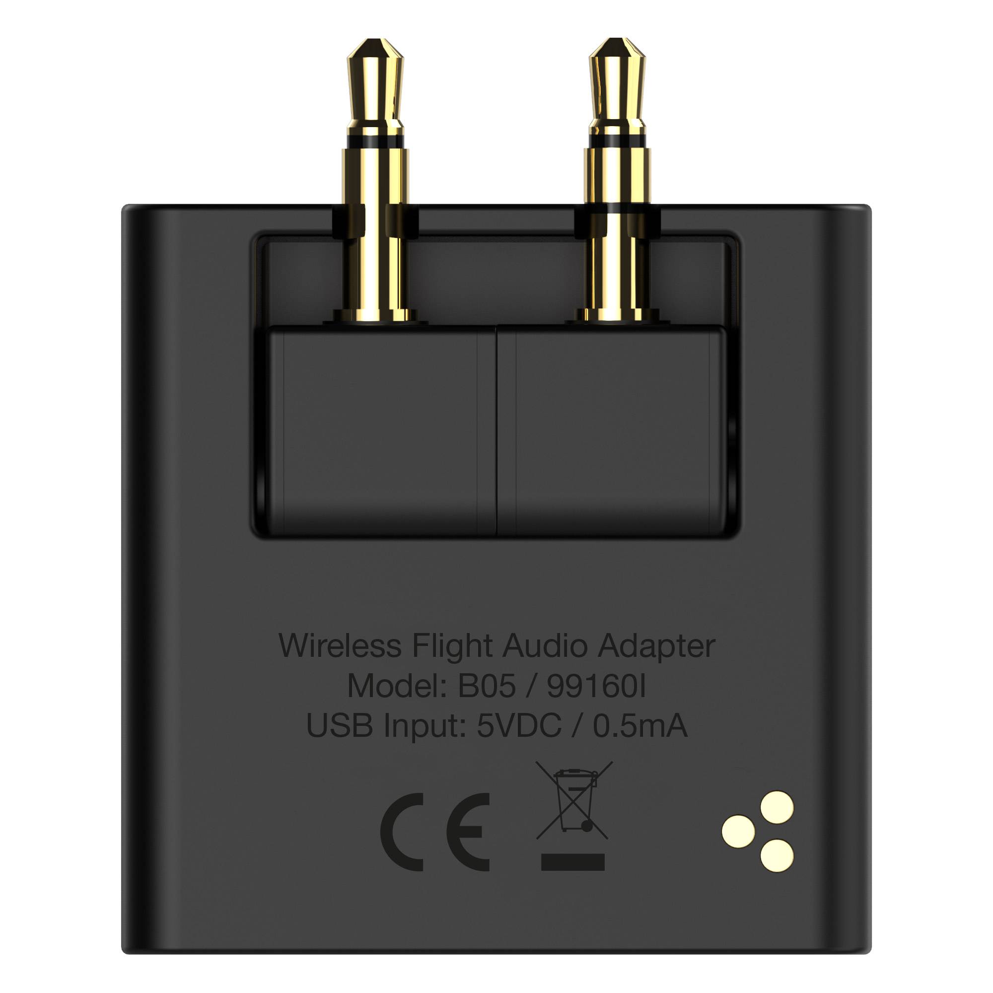 InLine® Flugzeug Bluetooth Audio Transmitter Sender, BT 5.0, aptX HD/LL-3