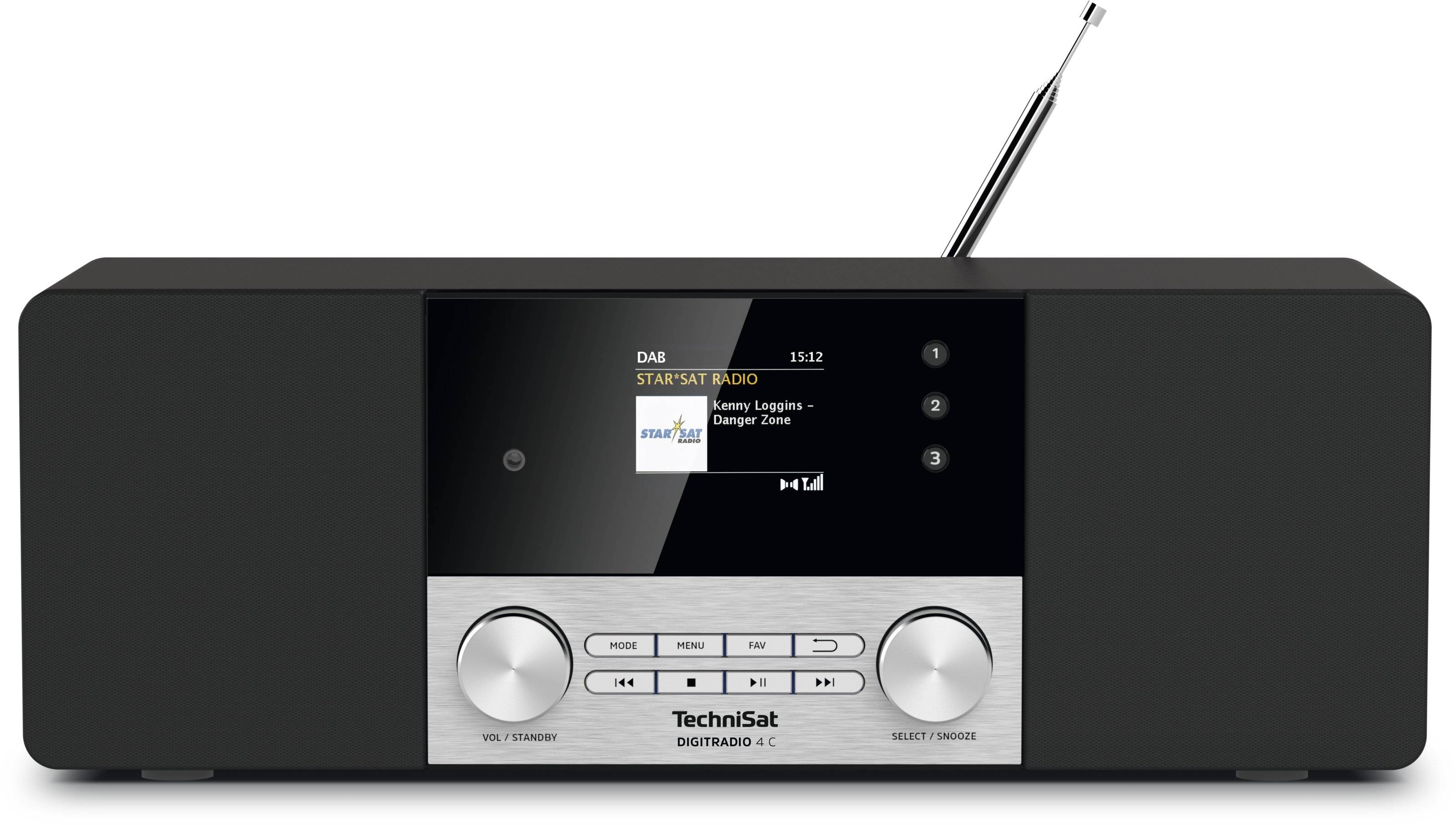 Bordradio TechniSat DIGITRADIO 4 C DAB+, FM, DAB Sort/sølv