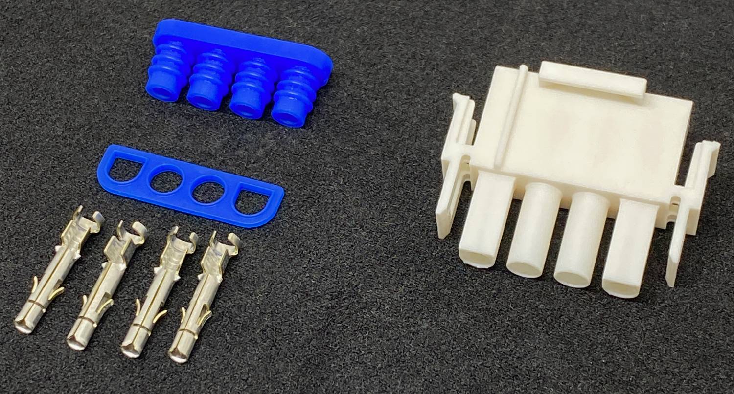 Mate-N-Lok Stecker Set 4Pol. mit Dichtung-0