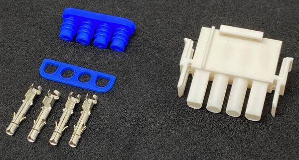 Mate-N-Lok Stecker Set 4Pol. mit Dichtung