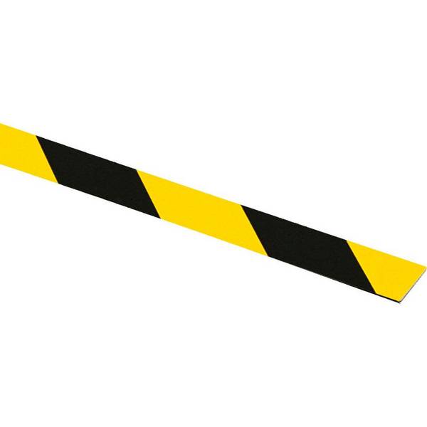 Flachmarkierung, rechtsweisend, reflektierend, gelb/schwarz, Aluminium, 50x990mm, ASR A1.3
