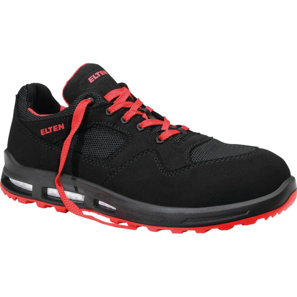ELTEN ESD-Halbschuh Lakers XXT Low, 729711, Kat.II, S1P SRC, schwarz/rot, Größe 40-0