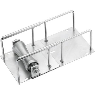 Metallhalterung mit einem Kegelrad in der Mitte. Verwendet zur Führung von Kabeln oder Leitungen, verhindert Verdrehung und Beschädigung.
