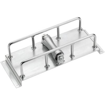 Metallische Abdeckung mit Haltegriffen und mittlerer Rolle. Verwendet zur Führung von Seilen oder Kabeln.