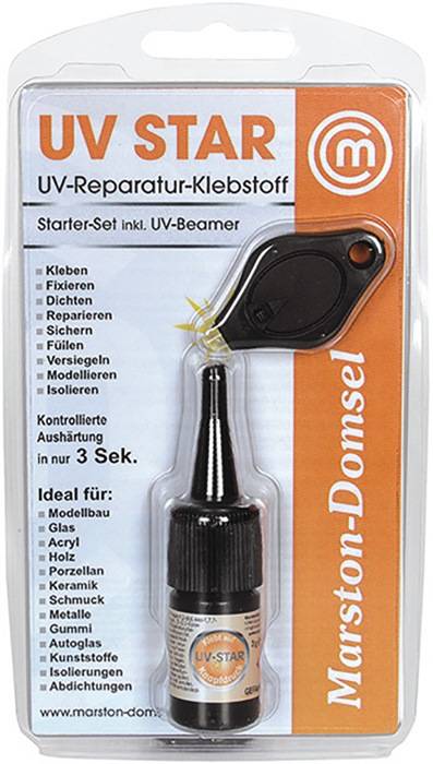 UV-Reparatur-Klebstoff MD UV-Star 3g Kleber /1 UV-Leuchte transp.Set MARSTON-0
