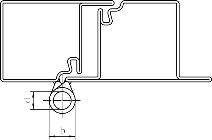 Profilrolle KO 41 Band-L.80mm STA blk Stift-Ø 8mm SIMONSWERK-2