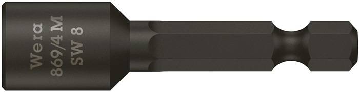 Steckschlüsseleinsatz 869/4M m.6-KT.-Antr.SW 8mm L.50mm m.Magnet WERA-0