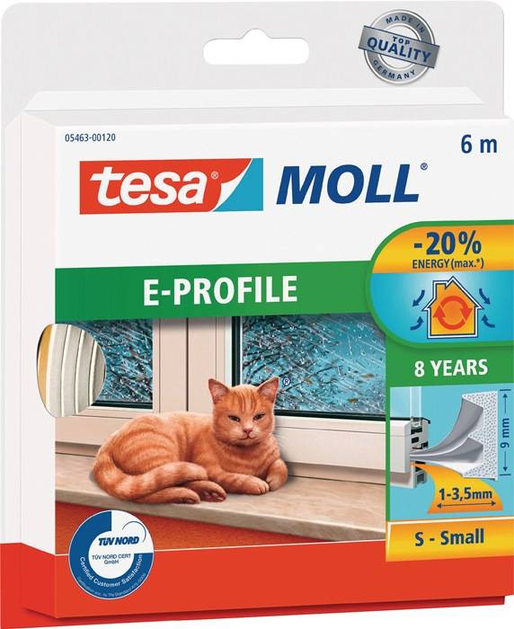 Fenster-/Türmoll tesamoll® 5463 B9mmxH4mmxL6m weiß TESA-0