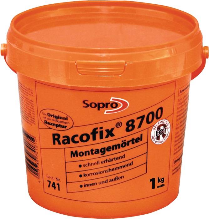 Montagemörtel Racofix® 8700 1:3 Raumteile (Wasser/Mörtel) 1kg Eimer SOPRO-0