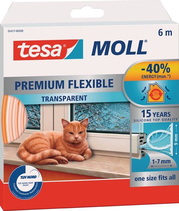 Silikondichtung tesamoll® 5417 B9mmxH7mmxL6m transp.TESA-0