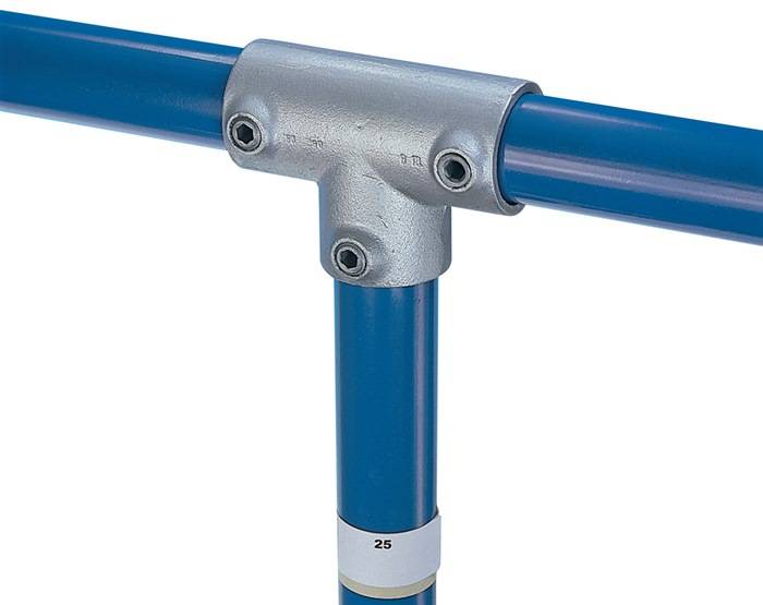 90°-T-Verbinder, 3 Abgänge, Außen-Ø Rohr 60,3 mm-0