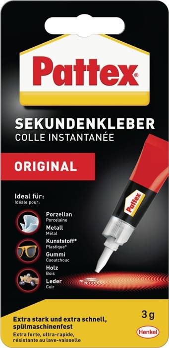 Sekundenkleber Classic 3g farblos Tube PATTEX