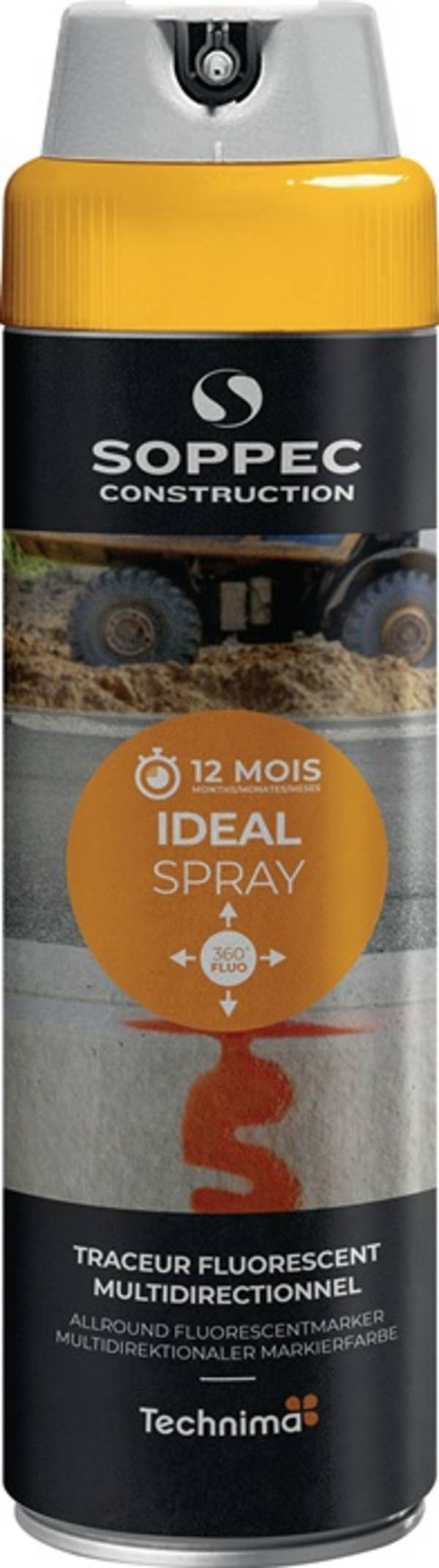 Markierungsspray IDEAL neonorange 500ml Spraydose SOPPEC