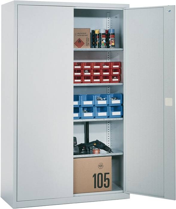 Großraumschrank H1950xB1200xT500mm 4 Fbd.lichtgrau/anthrazitgrau