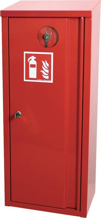 Schutzschrank f.6kg od.9kg Feuerlöscher m.Zylinderschl.u.Notschlüsselfach TKG-0