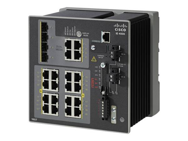 IE-4000-8GT8GP4G-E - Cisco Industrial Ethernet 4000 Series Switch, managed, 8 x 10/100/1000 + 8 x 10/100/1000 (PoE+)