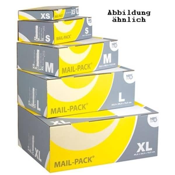 Versandfaltschachtel Mail-Pack M 325x240x105mm grau/gelb-0