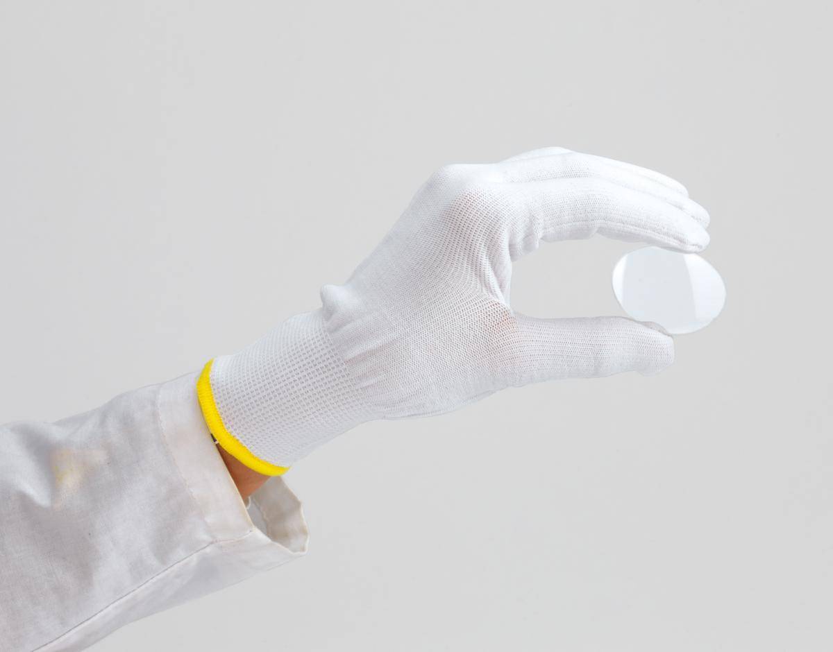 Strickhandschuh,Polyester/Polyamid,weiß,fusselfrei,Größe 9-0