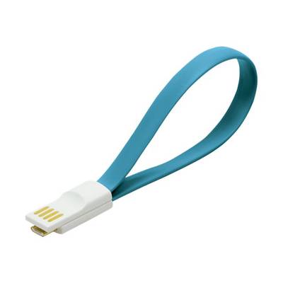LogiLink USB Kabel A -> micro B St/St blau magnetisch