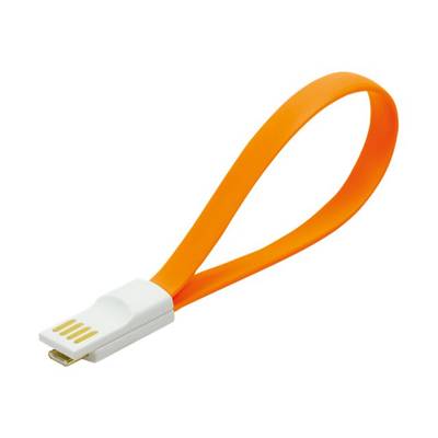 LogiLink USB Kabel A -> micro B St/St orange magnet