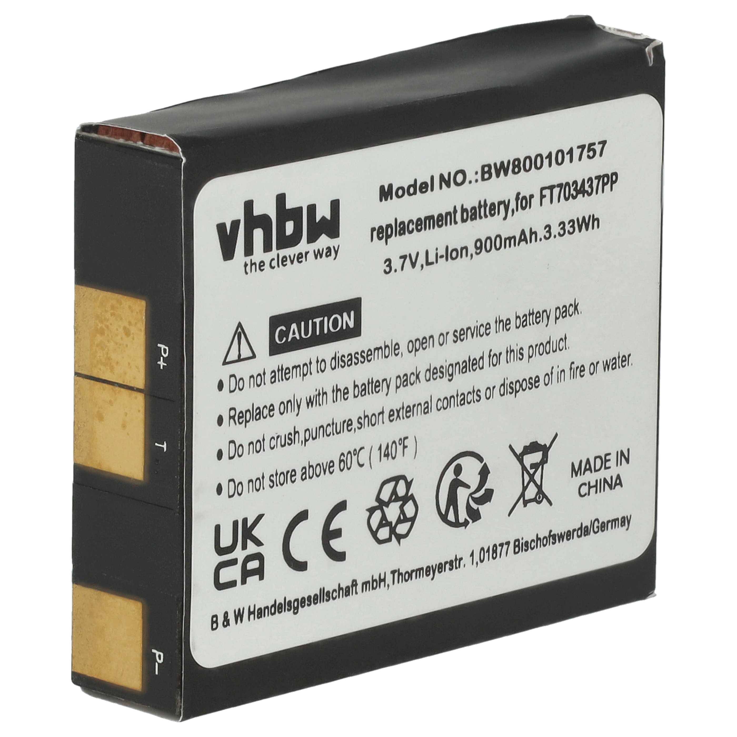 vhbw 1x Akku kompatibel mit Razer Naga Epic | Mamba, Mamba 2012, Mamba 2012 Elite 4G kabellose Maus (900 mAh, 3,7 V-0