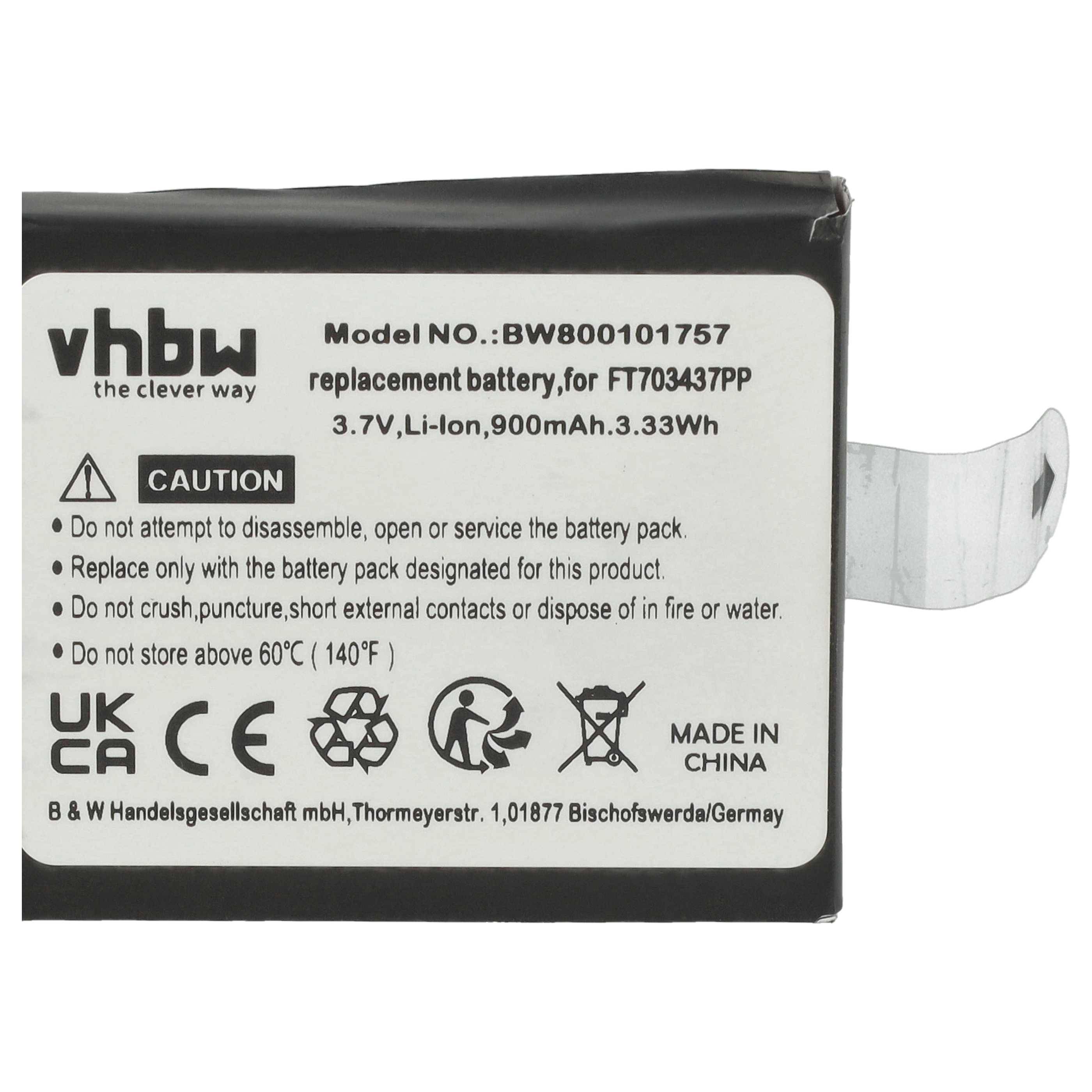 vhbw 1x Akku kompatibel mit Razer Naga Epic | Mamba, Mamba 2012, Mamba 2012 Elite 4G kabellose Maus (900 mAh, 3,7 V-3