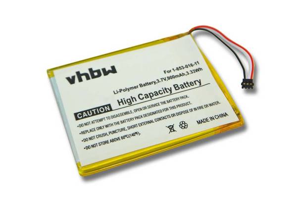 vhbw Akku kompatibel mit Sony Portable Reader PRS-650RC | eBook Reader (900 mAh, 3,7 V, Li-Polymer)
