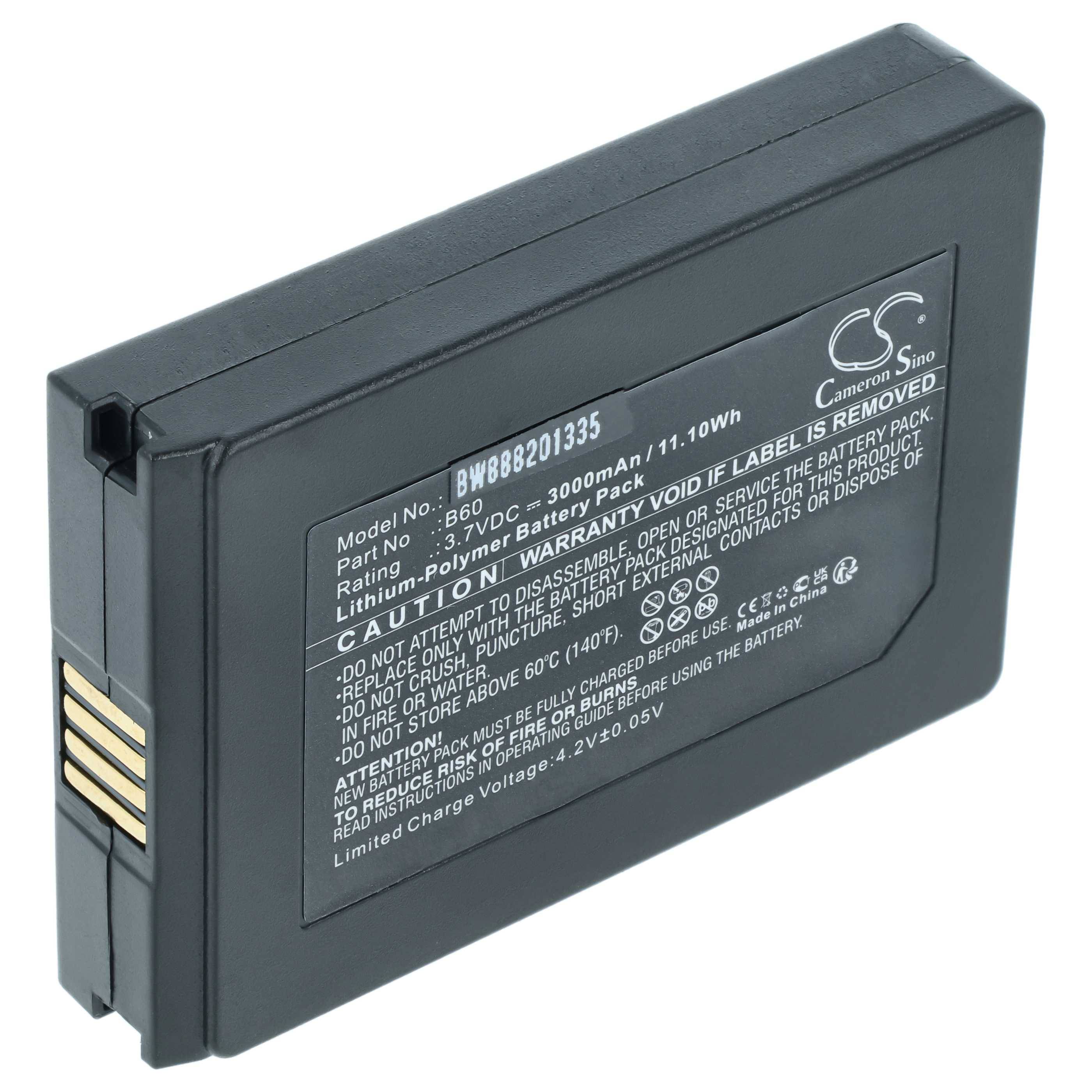 vhbw Akku kompatibel mit Vectron Mobilepro 3 | Barcodescanner POS (3000 mAh, 3,7 V, Li-Polymer)-0