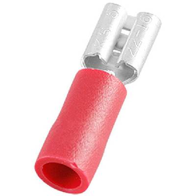 RS PRO Flachsteckhülse, Rot, Isoliert, 4.75 x 0.5mm, Buchse, 0.5mm² - 1.5mm², 22AWG min