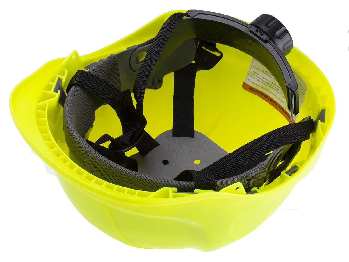 RS PRO Schutzhelm belüftet mit Kinnriemen ABS Warnfarbe Gelb-1